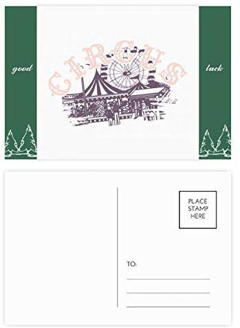 Postkarten-Set, Motiv: Zirkus Amusement Park, 20 Stück