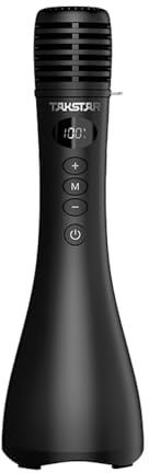 TAKSTAR 15W Bluetooth Microphone with Speaker, DA10 II Wireless Handheld Mic with LED Display, 4 Modes, Noise Canceling, Portable PA System for Teaching Singing Speaking Karaoke Wedding