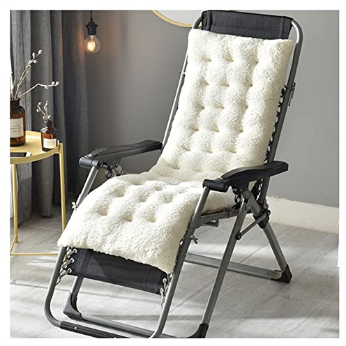 Yadlan Cojín para Tumbonas de Jardín, 12cm Espesado Colchoneta de Silla de Salón de Patio, Antideslizante Cojines para Silla de Sofá de Salón para Hogar(Cojín Solo)(Size:Pequeño,Color:Blanco)