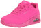 Skechers Femme Uno Night Shades Basket, Rose Vif Durabuck, 36 EU Large