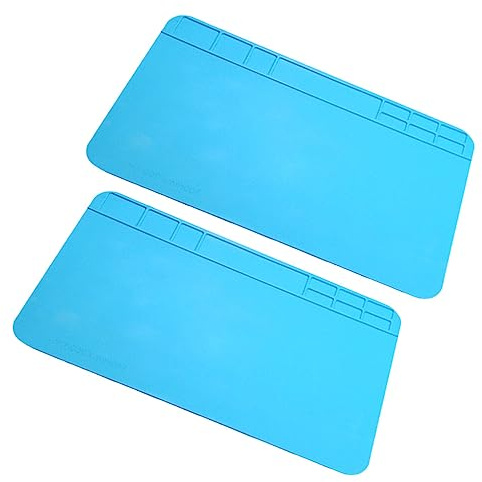 YARNOW Tapis et Silicone de 2 en Réparation Bleu Électronique Thermique Pièces Isolation Rangement Vis pour Atelier