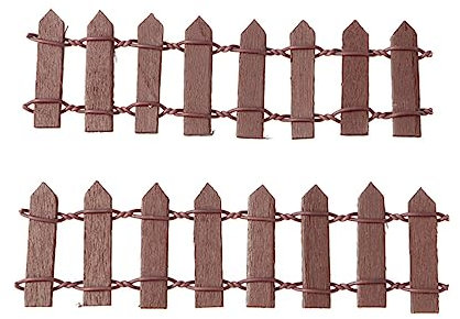Yardwe Mini Recinzione in Legno Decorativa Per Giardino e Micro Paesaggi, Set Da 10 Pezzi Flessibili Per Decorazioni Natalizie, Fai Da Te, Adatta Per Cortili, Terrari e Giardini Delle Fate