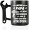 Onebttl Papa Geschenke Kaffeebecher mit Schraubenschlüssel Griff, Vatertag Geschenke für Papa von Tochter und Sohn, Lustige Keramik Becher für Vater auf Geburtstag, Weihnachten, 400ML