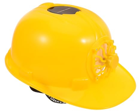FUNOMOCYA Bauhelm Mit Solarventilator Für Arbeitskappe Schutzhelm Mit Kühlventilator Bauschutzhelm Mit Stromloser Belüftung
