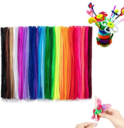 220 Stück Pfeifenputzer zum Basteln, Pfeifenreiniger Chenilledraht 30cm, Pipe Cleaner für DIY Projekte und Basteldeko