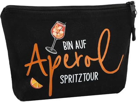 Geschenk Kosmetiktasche, Multifunktionale Schminktasche, Schwarz Kulturtasche, Federmäppchen, Make Up Tasche mit Spruch und Reißverschluss, für Damen Freundinnen Kollegen