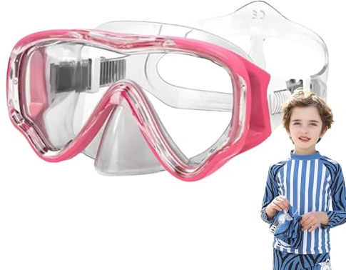 - 25 x 9 x 1,4 cm dykglasögon i silikon, anti-dimma simmask, dykmask med bred vision, vattentäta snorklingsglasögon | Justerbart läckagesäkert ögonskydd under vattensäventyr vid h
