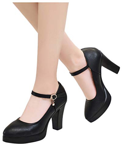 Zapatos tradicionales tiroleses para mujer, zapatos de tacón Mary Jane, zapatos de tacón, elegantes y cómodos, zapatos de mujer con tacón, zapatos de boda, bailarinas, negro, 39