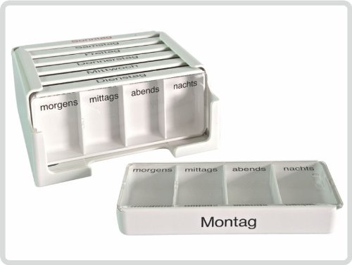 Sundo Homecare GmbH Medi 7 Medikamentendosierer für 7 Tage mit 7 Fächern, Dosierhilfe für Tabletten