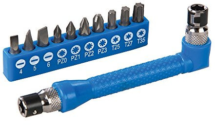 Silverline Angle Screwdriver Bit Holder Set 12pce (599368)