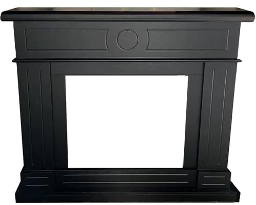Mpc Cornice Camino Lipari Nero Nero Profondo Cornice Caminetti Lipari Nero Per Inserto Elettrico Caminetto Vulcano o Bruciatore Esistente In Legno Mdf Design Elegante Per Tutti Gli Ambienti