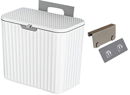 Generic Seau à compost d'intérieur poubelle de recyclage poubelle murale poubelle à compost de cuisine pour comptoir pour chambre camping, Blanc 7L