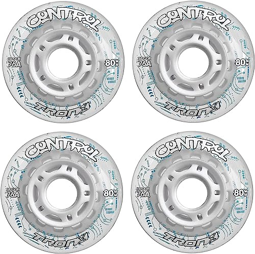 TronX Control Indoor Soft 76A Roller Inline Hockey Wheels - 59mm, 68mm, 72mm, 76mm & 80mm Hi-Lo (76mm)