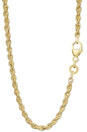 NKlaus 42cm Kordelkette 333 Gelbgold 8 Karat elegante Halskette Breite: 2,0mm Collier 1,5g federleicht 15587
