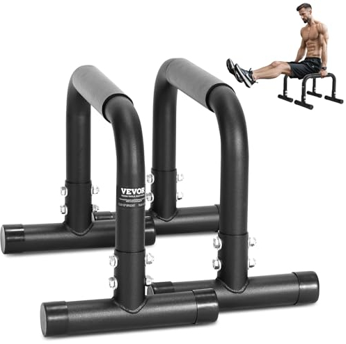 VEVOR Dippstänger, 226 kg viktkapacitet, kraftig dippställningsstation, fitnessträning, dippbarstation, stabilisator parallett-pushup-stativ, parallellstänger för styrketräning, hem, gym, kontor,