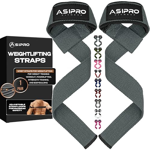 ASIPRO Lyftremmar Gym Dragremmar för Styrketräning & Marklyft, Halkfria Träningsremmar med Handledsstöd, Weightlifting Straps/Lifting Straps, Heavy Duty Deadlift & Powerlifting Strаps