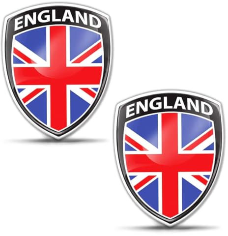 2 Pezzi 3D Silicone Adesivi Resinati Bandiera Nazionale Regno Unito UK GB United Kingdom Union Jack Emblema per Auto Moto Finestrìno Scooter Bici Motociclo Tuning