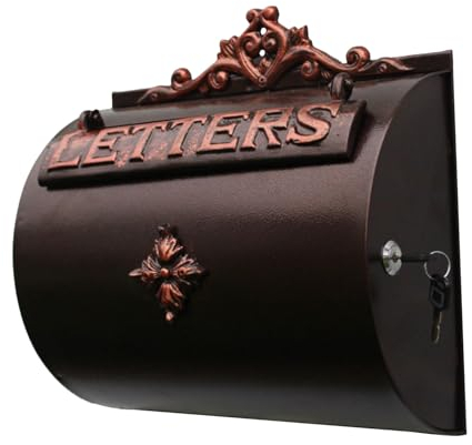 YCWJPPL Cassetta Postale retrò da Parete, Grandi Cassette Postali per Esterno, Cassetta Posta in Metallo con Serratura, Cassetta della Posta Sospese 33 x 13 x 33 cm