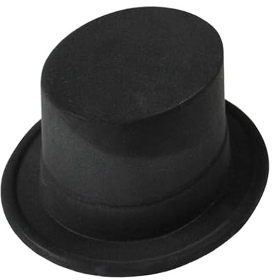 Itkcozcg Accessoires de mode, chapeau haut de forme pour adulte, panama noir, pour les fêtes, spectacles sur scène, bals masqués, événements à thème, tous âges, unisexes-adultes