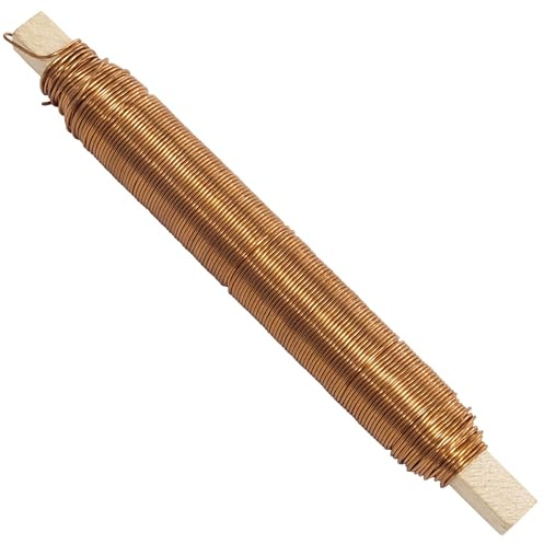 Aerzetix - C74466 - Bobina di Filo di Ferro per fioristi 0.7mm x 38 m - in Metallo - Colore Rame