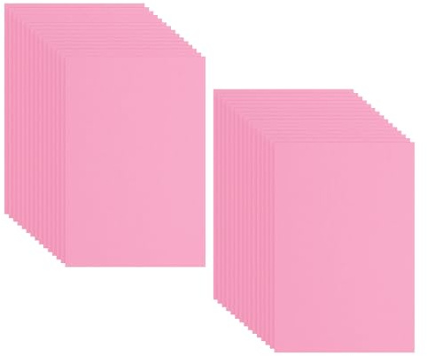 PATIKIL 30 Fogli in Schiuma Eva, 12 x 8 2mm Spessi Fogli di Schiuma Carta di Schiuma per Artigianato, Bacheca, Decorazione, Scrapbooking, Fai da Te, Costume Cosplay, Rosa
