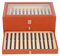 fennnds 3 Stufiger Schreibgeräte Sammlerbox 36 Pcs Display Box Aufbewahrungsbox mit Schubladen Klarglas Stifte Organizer für Stifte, Kugelschreiber, Pens, Leder & Flanell Penbox Veranstalter