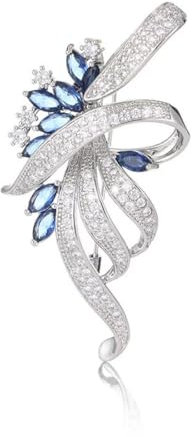 MIRKUZI Broches et pins pour femme Broche pour femme, broche en cristal, broche en bouquet de strass, broche élégante, convient pour la broche de robe de manteau pour femme