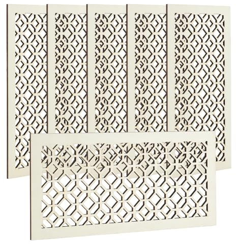 OLYCRAFT 6 rejillas de ventilación decorativas de madera para techo, 29 x 14 cm, revestimientos de madera para rejillas de ventilación de pared y techo