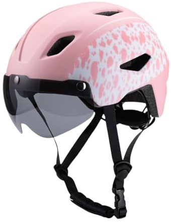 FewNvWa Casco da Bici per Bambini, Accessorio per Casco da Bicicletta per Bambini, Comodo con Visiera per Mountain Bike, Ciclismo E attività All'aperto, Rosa
