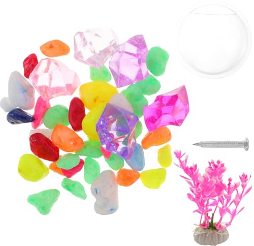 VALICLUD Wall Mounted Acrylic Fish Tank with Design for Aquatic Plants and Fish, Decorative Hanging Aquarium Bowl for Home Decor Random Color