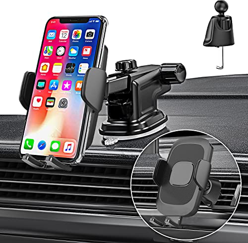 Car Phone Holder for Samsung Galaxy S23 S21 S22 S20 S24 Plus Ultra FE S10,A36 A26 5G A23 A33 A34 A15 A34 A14 5G A03 A03S A04S,Xiaomi 12 13,Redmi Note 11,3 in 1 Car Mount Air Vent/Dashboard/Windscreen