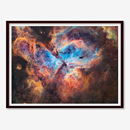 Astrography Poster gedruckt The Great Eruption in the constellation of Carina - Wandkunst Weltraum Deko für Büro, Wohnzimmer - NASA und Astronomie thematische Geschenke (classic, 140x100cm)