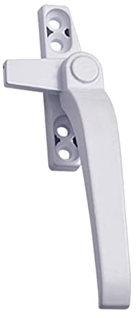 zalati Universal-Fenstergriff für Rechts- und Linkshänder, Aluminiumlegierung, Fenstergriffe mit Schlössern für Doppelverglasung, Schalter, Fenstertür-Sicherheit, rechte Lenkstange, Weiß