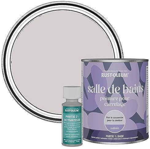 Rust-Oleum Purple Water-Resistant Bathroom Tile Paint in Satin Finish - Babushka 750ml
