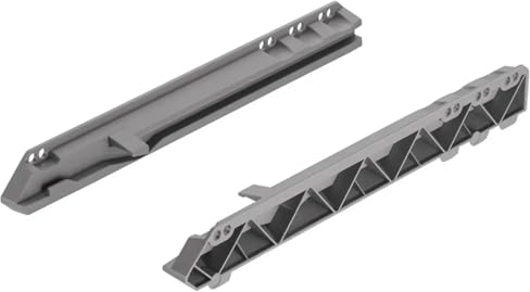 cyclingcolors 2x Guide per Cassetti scivolo a cestello mobili cucina binario scorrevole Cassettiera plastica grigio Mensola sospesa