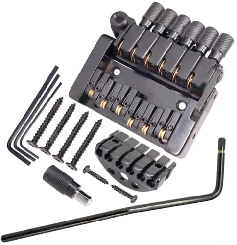 SPORTARC Headless E-Gitarrenbrücke, Gitarrenbrücke, Saitenhalter, 6-saitige Gitarre Tremolo Bridge Saitenhalter System für Headless E-Gitarre, 1401733555