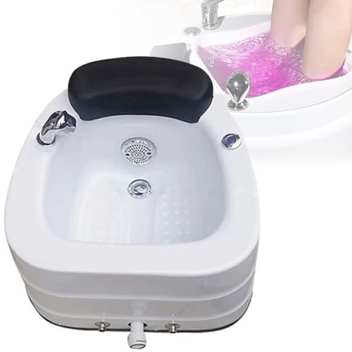 TAHALI Portable Pedicure Foot Spa Bathtub, Pedicure Bowl,Foot Bath,feet spa tub,Pedicure Spa Bathtub, Acrylic Pedicure Chair Shampoo Sink, Sink Spa Foot Shower Wash Salon