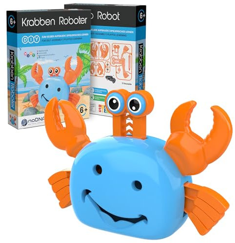noDNA Roboter Kinder Krabben-Roboter zum selbst zusammenbauen - Spielzeug ab 6 Jahre Jungen Geschenk Junge 6 Jahre Adventskalender Füllung Kinder Adventskalender Geschenke Nikolaus Geschenke