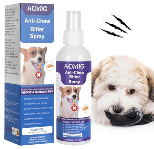 Aomig Spray Repellente per Cani, 200ml Disabituante per Cani Spray, Gatti Cani Spray Amaro Spray, Spray correttore per Animali Domestici, Spray Addestrativo Disabituante Gatti per Proteggere i Mobili