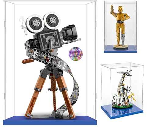Vitrina 25x25x45 para Lego C3po 75398 43230 76989,Caja Exhibición Acrílico Transparente Antipolvo para Figuras Anime Muñecos Coleccion