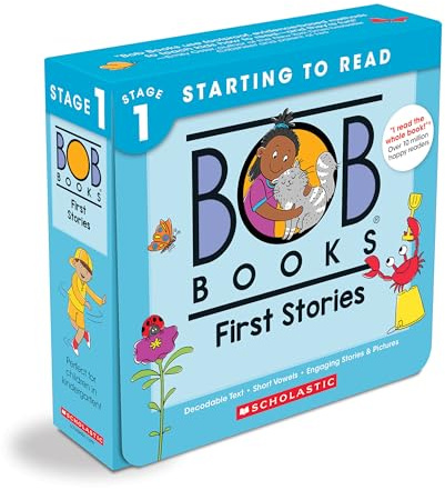 Bob Books - First Stories Box Set of 12 Paperbacks | Decodable Phonics Books, Ages 4 and up, Kindergarten (Stage 1: Starting to Read)