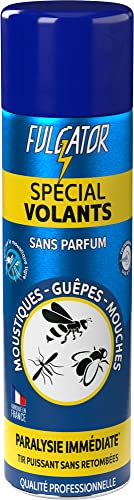 FULGATOR - Insecticide SPÉCIAL VOLANTS - Action rapide et puissante contre les insectes volants : mouches, guêpes, moustiques, moustiques tigres - Sans odeur ni retombées - Fabriqué en France - 500mL