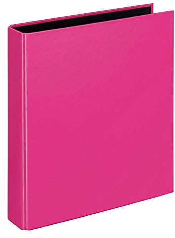 VELOFLEX 1151371 - Ringbuch VELOCOLOR, Ringordner, Ordner, DIN A5, 2-Ring-Mechanik, 200 x 230 x 45 mm, Karton, pink, 1 Stück