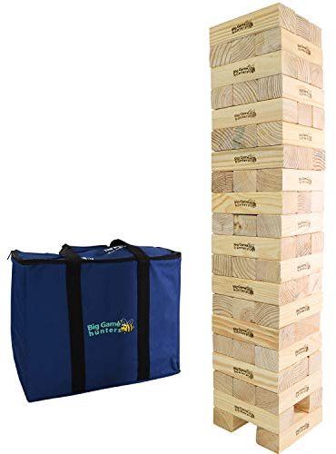 Big Game Hunters Mega Hi-Tower in a Bag - Giant 0.9 Metres Builds Up To A Maximum 2.3 Metres Wooden Tower Block Game