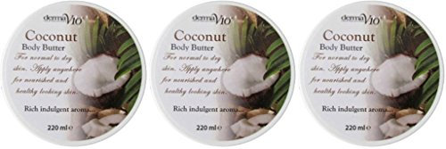 Derma V10 Coconut Body Butter 220ml x 3 Packs