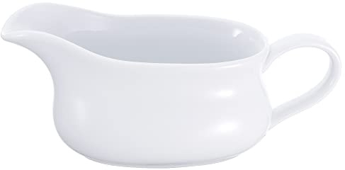 Porcelain Coupe Shaped Gravy Dish Sauce Boat 15 Ounces (15 OUNCE) White