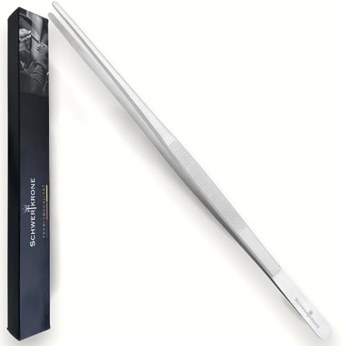 Schwertkrone Pinze da Cucina 30 cm - Pinzette da cucina e barbecue/pinze da pesca mare acciaio INOX