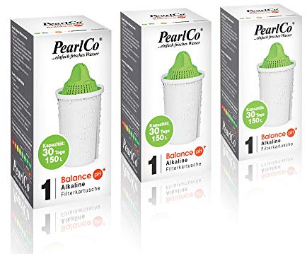 PearlCo - Alkaline classic Pack 3 Filterkartuschen für basisches Wasser - passend zu Brita classic