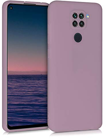 kwmobile Carcasa Compatible con Xiaomi Redmi Note 9 Funda - con Bordes elevados - Apto Carga inalámbrica - violteta Ciruela Mate