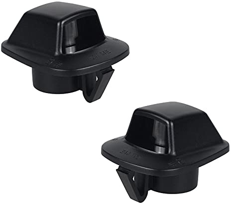 HERCOO LED License Plate lights Lamp Lens Cover Black Housing Compatible with Dodge Dakota 1997-2011, Pack of 2